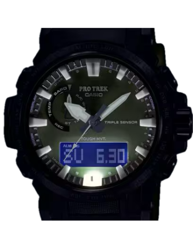 Radiocontrol solar Casio Pro Trek Climber PRW-61Y-3JF JDM altímetro, barómetro  brújula  termómetro corona atornillada