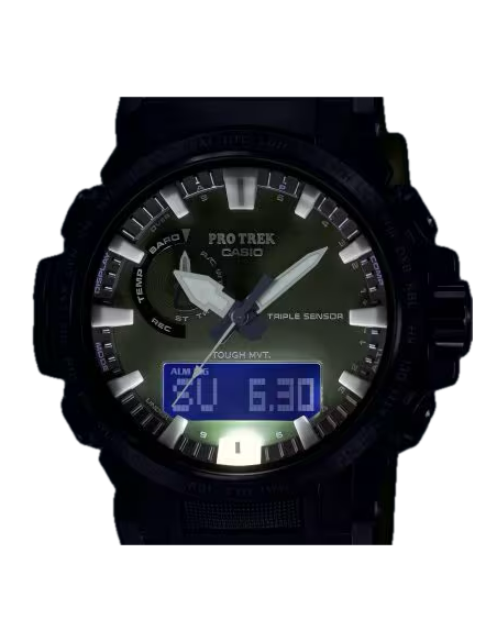 Radiocontrol solar Casio Pro Trek Climber PRW-61Y-3JF JDM altímetro, barómetro  brújula  termómetro corona atornillada