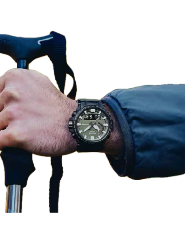 Radiocontrol solar Casio Pro Trek Climber PRW-61Y-3JF JDM altímetro, barómetro  brújula  termómetro corona atornillada