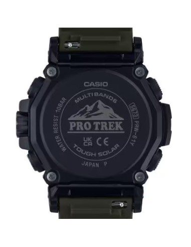 Radiocontrol solar Casio Pro Trek Climber PRW-61Y-3JF JDM altímetro, barómetro  brújula  termómetro corona atornillada