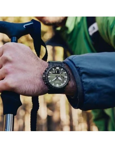 Radiocontrol solar Casio Pro Trek Climber PRW-61Y-3JF JDM altímetro, barómetro  brújula  termómetro corona atornillada