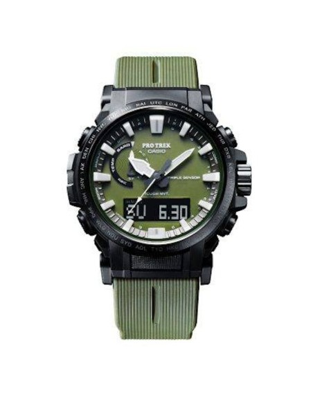 Radiocontrol solar Casio Pro Trek Climber PRW-61Y-3JF JDM altímetro, barómetro  brújula  termómetro corona atornillada