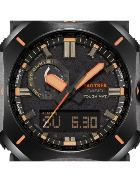radiocontrol solar hombre Casio Pro Trek PRW-6900YL-5JF JDM 100M WR Brújula digital Corrección de la declinación magnética