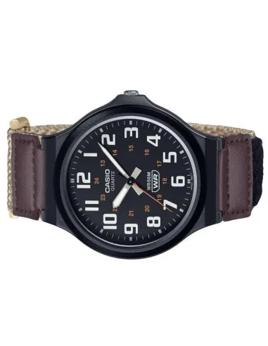 reloj deportivo militar hombre Casio MW-240B-5BV 43.6mm 50m WR correa de tela