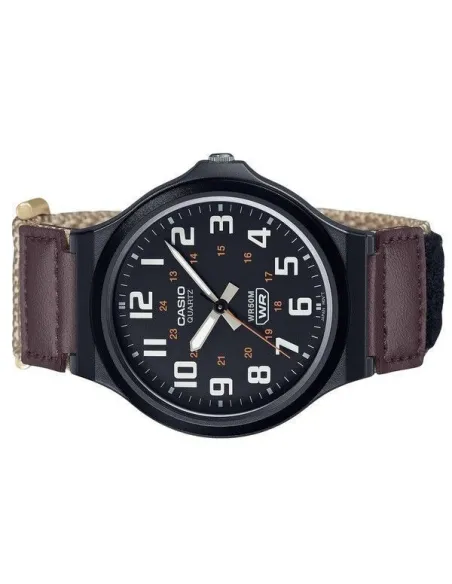 reloj deportivo militar hombre Casio MW-240B-5BV 43.6mm 50m WR correa de tela