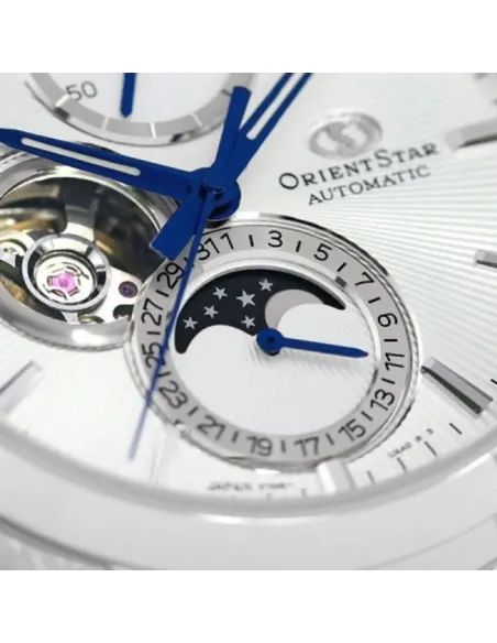 automático hombre Orient Star Contemporary Moon Phase Open Heart RE-AY0002S 41mm 100m WR