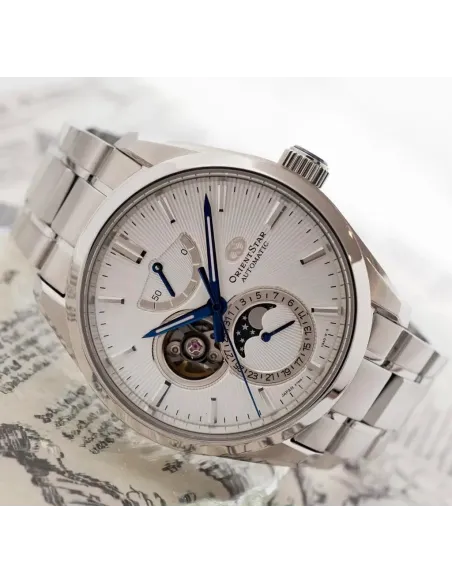 automático hombre Orient Star Contemporary Moon Phase Open Heart RE-AY0002S 41mm 100m WR