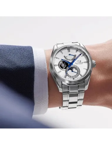 automático hombre Orient Star Contemporary Moon Phase Open Heart RE-AY0002S 41mm 100m WR