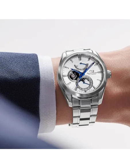 automático hombre Orient Star Contemporary Moon Phase Open Heart RE-AY0002S 41mm 100m WR