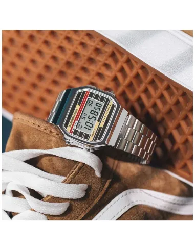 reloj unisex digital vintage Casio A168WEHA-9AJF 38,6 × 36,3mm alarma cronógrafo luz LED