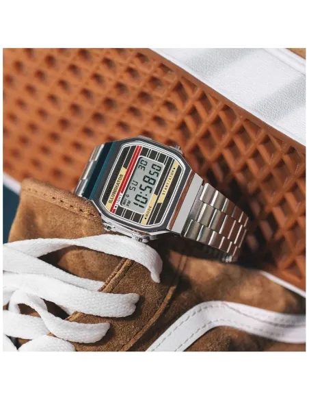 reloj unisex digital vintage Casio A168WEHA-9AJF 38,6 × 36,3mm alarma cronógrafo luz LED