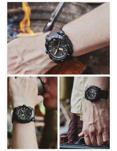 radiocontrol solar hombre Casio Pro Trek PRW-6900YL-5JF JDM 100M WR Brújula digital Corrección de la declinación magnética