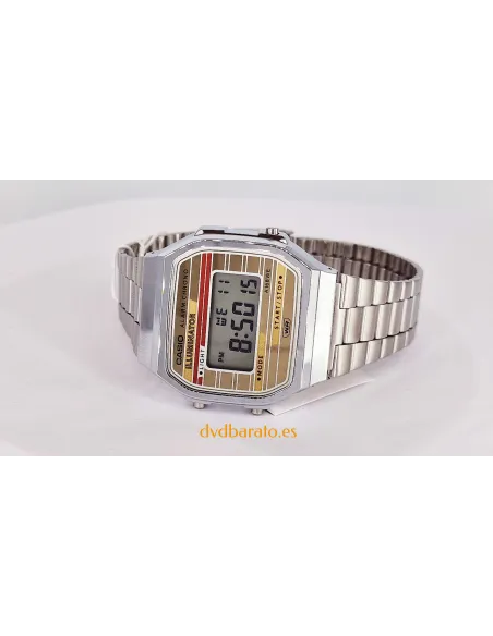 reloj unisex digital vintage Casio A168WEHA-9AJF 38,6 × 36,3mm alarma cronógrafo luz LED