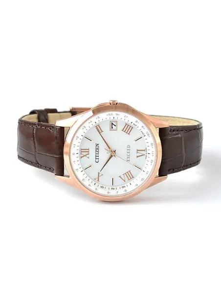 reloj titanio radio-control hombre Citizen Exceed CB1112-07W JDM 38mm Cristal de zafiro