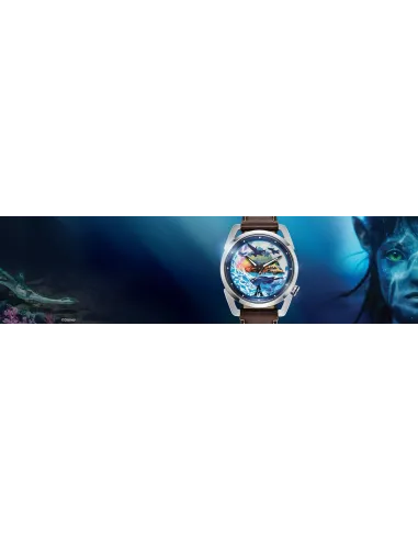 reloj hombre Citizen Eco-Drive Avatar Pandora AW2060-02W 42mm 100m WR correa de cuero