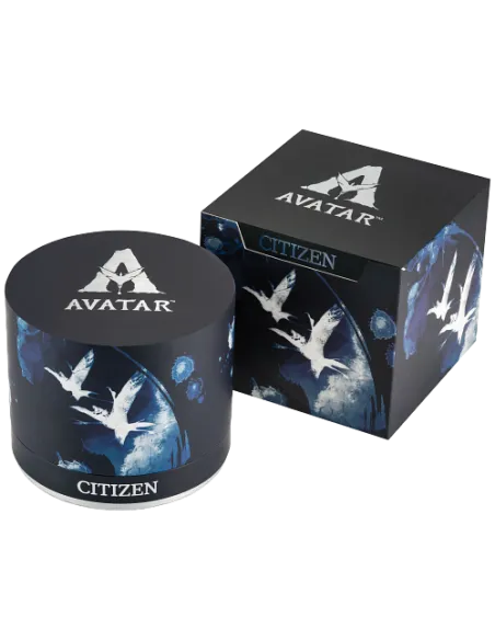 reloj hombre Citizen Eco-Drive Avatar Pandora AW2060-02W 42mm 100m WR correa de cuero