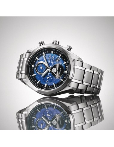 reloj hombre Citizen Tsuki-yomi Moon Phase  BY1010-57L 43mm Sport Luxury Super Titanium™ Radio