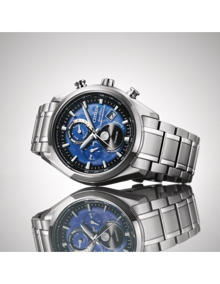 reloj hombre Citizen Tsuki-yomi Moon Phase  BY1010-57L 43mm Sport Luxury Super Titanium™ Radio