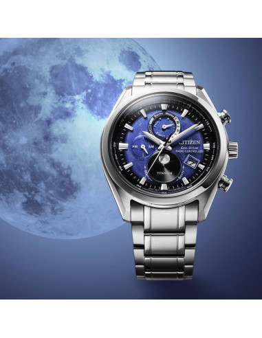 reloj hombre Citizen Tsuki-yomi Moon Phase  BY1010-57L 43mm Sport Luxury Super Titanium™ Radio