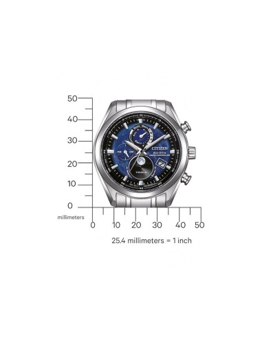 reloj hombre Citizen Tsuki-yomi Moon Phase  BY1010-57L 43mm Sport Luxury Super Titanium™ Radio