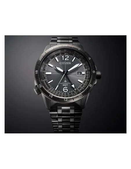 Reloj automático aviador hombre Citizen SkyHawk Promaster Air GMT  NB6045-51H JDM 44.5mm  200m WR cristal de zafiro