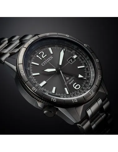 Reloj automático aviador hombre Citizen SkyHawk Promaster Air GMT  NB6045-51H JDM 44.5mm  200m WR cristal de zafiro