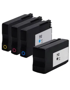 4 Tintas Compatibles HP 712 HP 712XL DesignJet Studio 24 / 36 - DesignJet T210 / T230 / T250 / T630 / T650