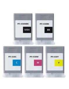 5 tintas Compatibles Canon PFI030 PFI-030 Cartuchos de Tinta para Canon imagePROGRAF TA-20 / TA-20 MFP L24 ei / TA-30 2