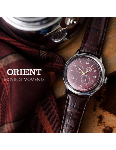 reloj automático hombre Orient Bambino RA-AK0705R 40.5mm 30m WR Correa de cuero (admite cuerda manual)