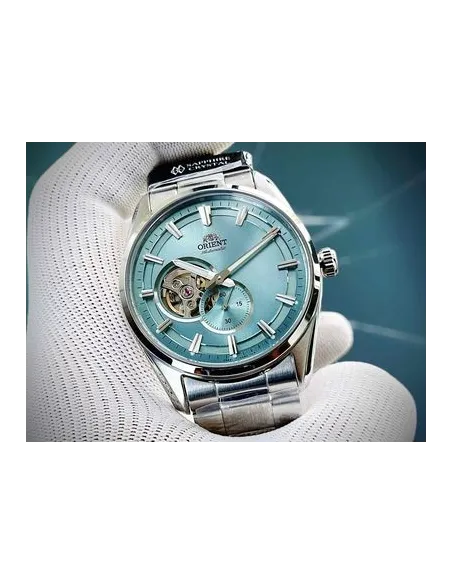 Reloj automático hombre Orient Contemporary Semi-Skeleton RA-AR0009L Tiffany blue 40.8mm 50m WR zafiro