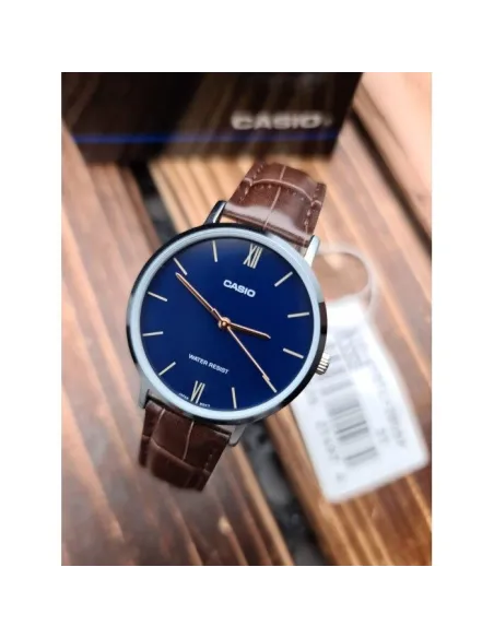 Reloj Casio analogico hombre MTP-VT01L-2B correa de piel 46 × 40 × 8.2 mm
