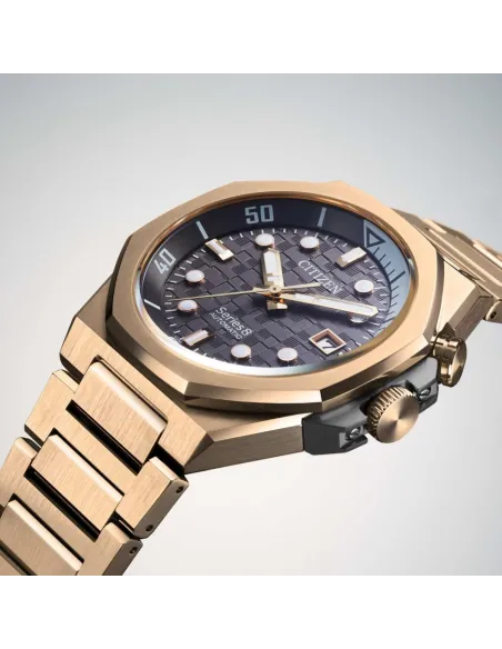 Citizen Series 8 890 NB6069-53H JDM Automatic Rose Gold Tokyo Skyline Gray 42.6mm Cristal de zafiro antirreflejos 200m