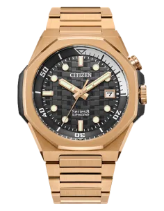 Citizen Series 8 890 NB6069-53H JDM Automatic Rose Gold Tokyo Skyline Gray 42.6mm Cristal de zafiro antirreflejos 200m