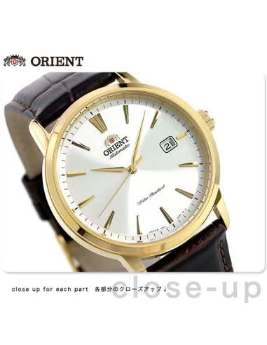 reloj automático hombre Orient Simphony III RA-AC0F04S dial blanco 41.5mm correa cuero (admite cuerda manual) 50m water resist