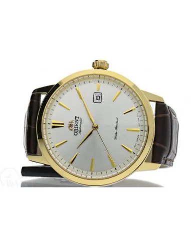 reloj automático hombre Orient Simphony III RA-AC0F04S dial blanco 41.5mm correa cuero (admite cuerda manual) 50m water resist