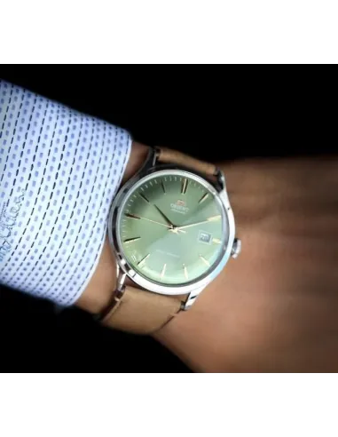 reloj automático hombre Orient Bambino RA-AC0P01E 42mm correa de cuero