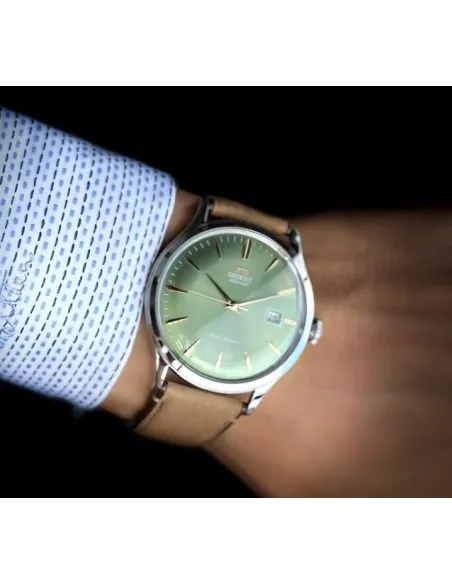 reloj automático hombre Orient Bambino RA-AC0P01E 42mm correa de cuero