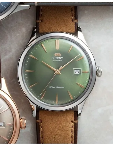 reloj automático hombre Orient Bambino RA-AC0P01E 42mm correa de cuero