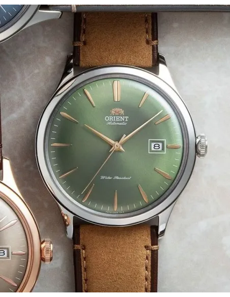 reloj automático hombre Orient Bambino RA-AC0P01E 42mm correa de cuero