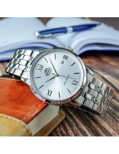 Reloj automático hombre Orient Contemporary RA-AC0F10S dial plata 41.6mm Cristal de Zafiro