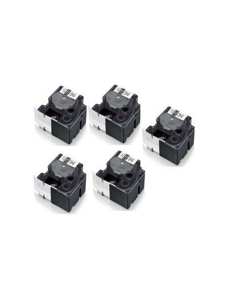 cinta Compatible Dymo 18445 / S0718620 Negro / Blanco para Dymo Rhino 4200, 5200, 5000, 6000