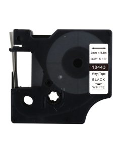 Compatible Cinta reemplazo para Dymo Rhino 18443 9mm x 5,5 m etiqueta industrial vinilo para Dymo Rhino 4200 5200 6000 1000 3000 2