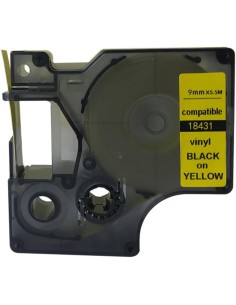 copy of Dymo 18431 compatible cinta rotuladora negro sobre amarillo 12mmX5.5M Com Dymo Rhino 2