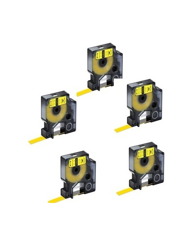 copy of Dymo 18432 compatible cinta rotuladora negro sobre amarillo 12mmX5.5M Com Dymo Rhino