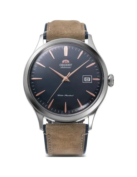 reloj automático hombre Orient Bambino RA-AC0P02L 42mm correa de cuero (acepta cuerda manual)
