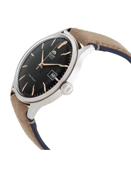 reloj automático hombre Orient Bambino RA-AC0P02L 42mm correa de cuero (acepta cuerda manual)