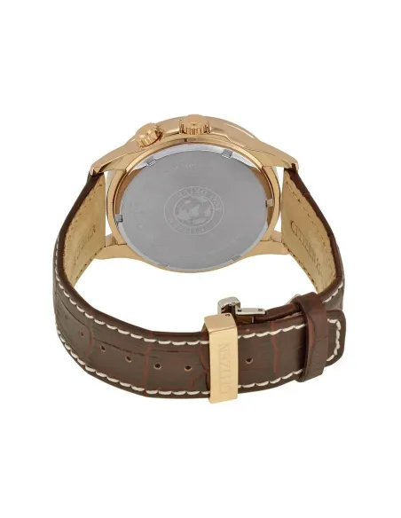 Citizen Ecodrive Calendrier BU2023-04E 44mm 100m WR men's watch leather band Ecodrive