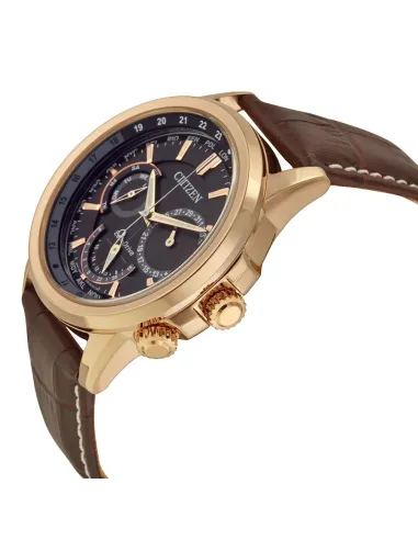 Citizen Ecodrive Calendrier BU2023-04E 44mm 100m WR men's watch leather band Ecodrive