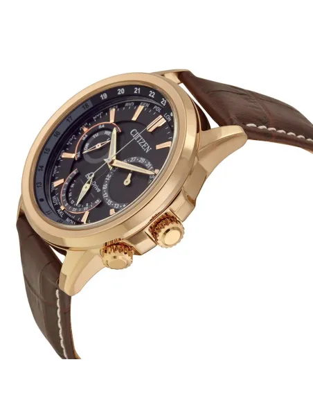 Citizen Ecodrive Calendrier BU2023-04E 44mm 100m WR men's watch leather band Ecodrive