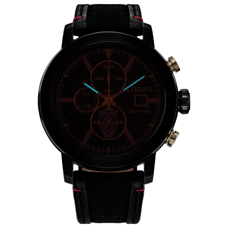 reloj hombre solar Citizen Star Wars Darth Maul CA0766-02W 44mm 100m WR correa nylon cuero